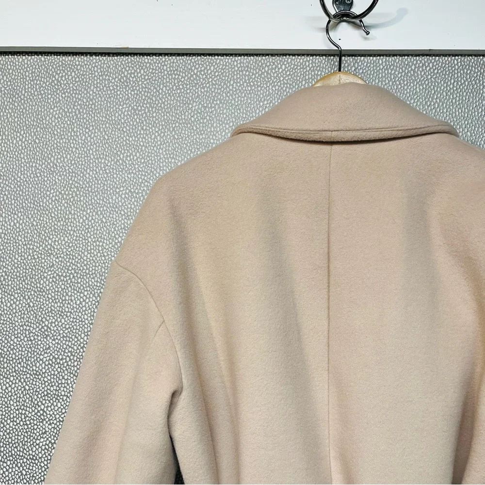 M Elizabeth And James Taupe Car Coat/Midi Heavyweight Trench